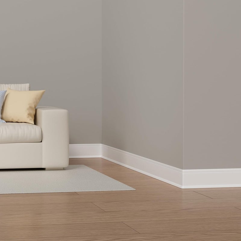 Duzzy Flexible Baseboard Trim, 6 Inch(H) x 20 Feet(L) Peel and Stick Vinyl Baseboard Molding Trim, Self-Adhesive Wall Base Cove Base - Image 4